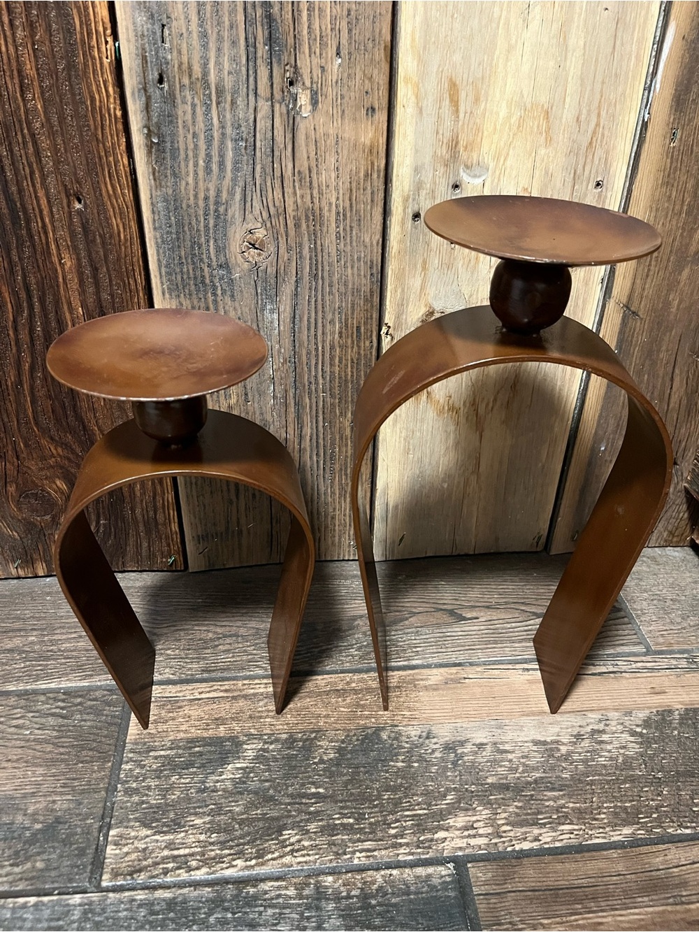 Iron candle holders